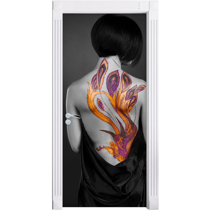 East Urban Home Türaufkleber Prächtiges Drachen Tattoo | Wayfair.de